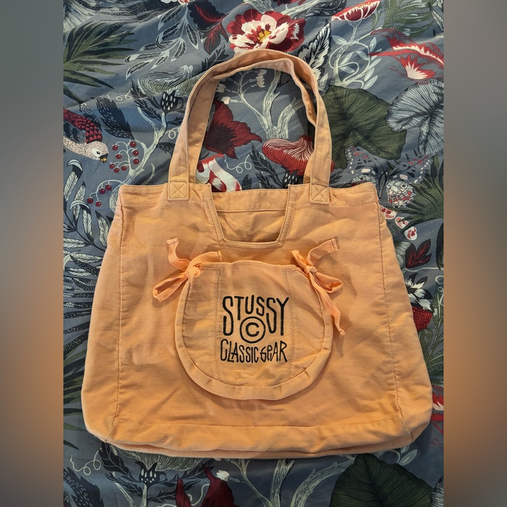 Stussy Classic Gear Peach Tote Bag